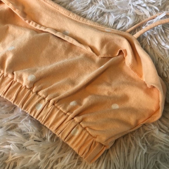 la Hearts Pacsun peach polka dot crop top sz XS - Picture 3 of 5